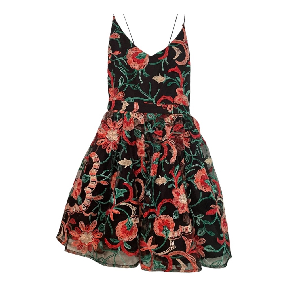 Embroidered tulle flower dress